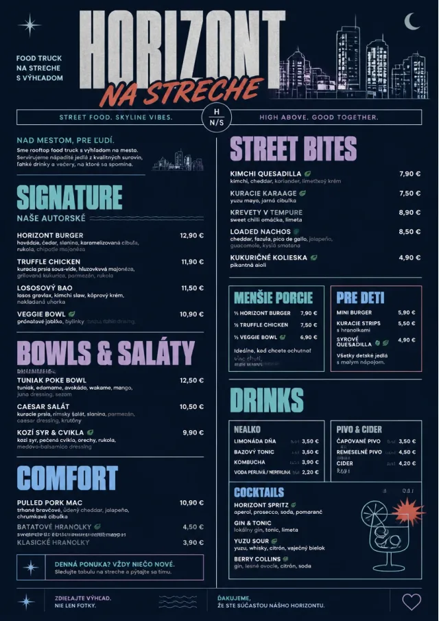 Rooftop Skyline food-truck-menu menu template preview