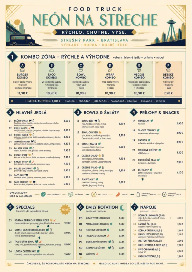 Convention Quick food-truck-menu menu template preview