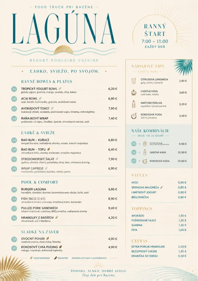 Resort Poolside food-truck-menu menu template preview
