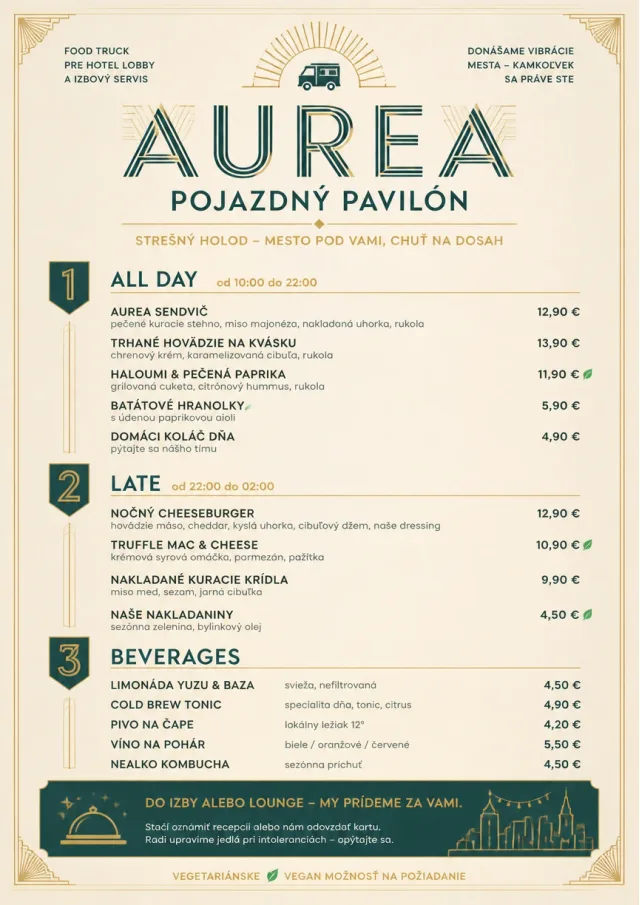 Lobby Service Card food-truck-menu menu template preview