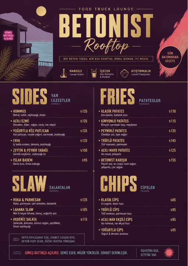 Lounge Velvet food-truck-menu menu template preview