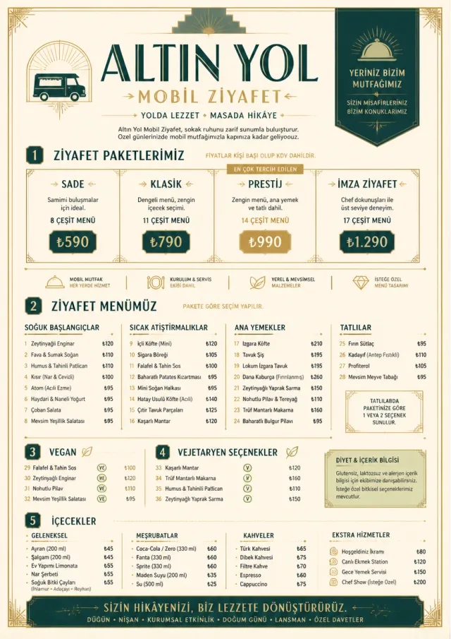 Banquet Catering food-truck-menu menu template preview