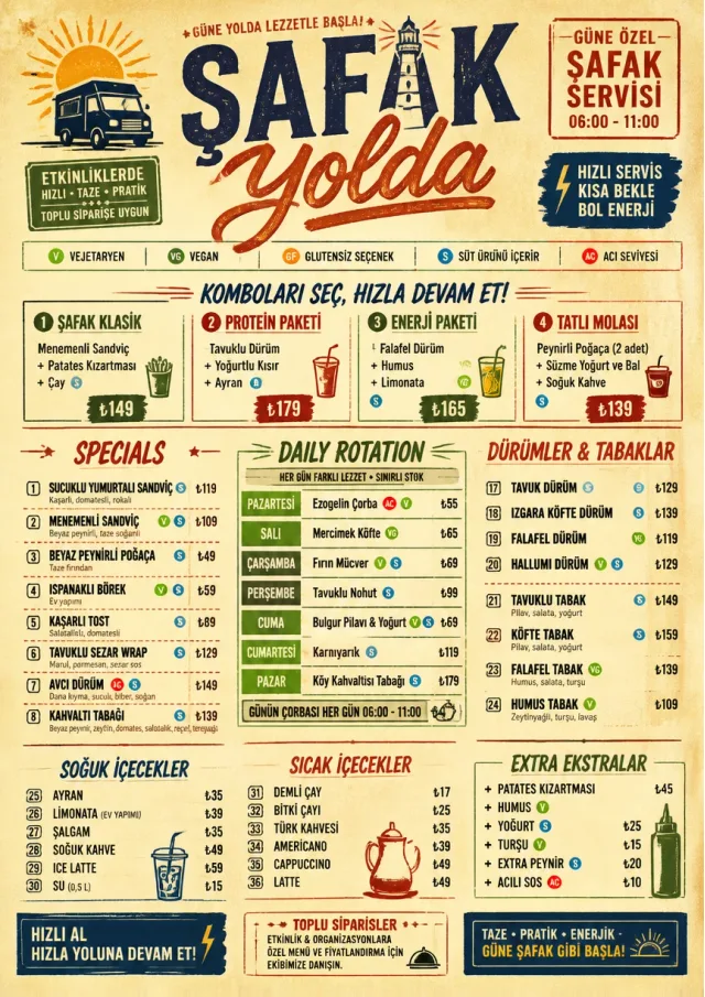 Convention Quick food-truck-menu menu template preview