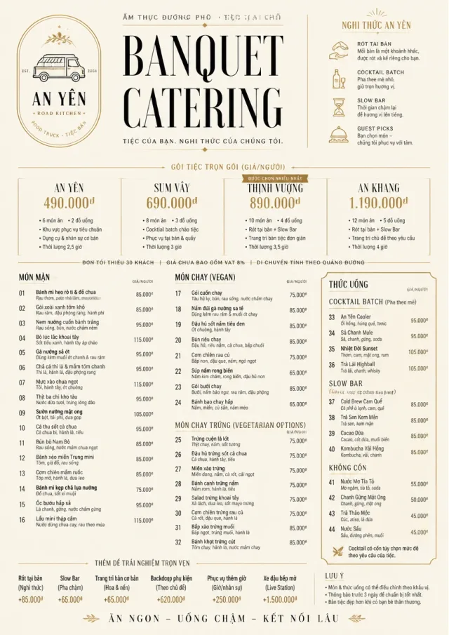 Banquet Catering food-truck-menu menu template preview