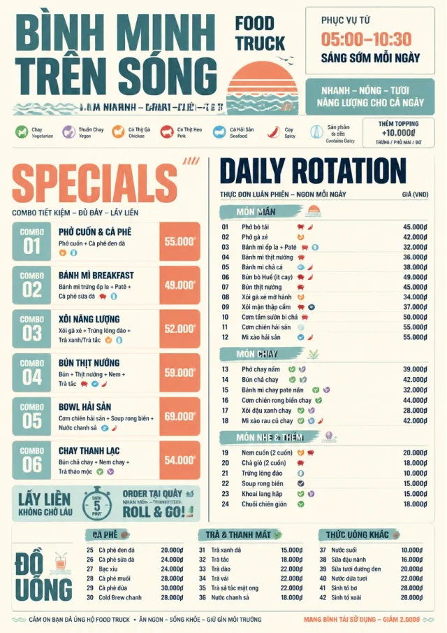 Convention Quick food-truck-menu menu template preview
