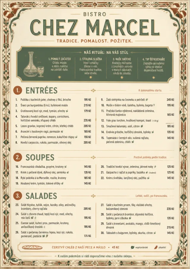 Heritage Tradition french-menu menu template preview