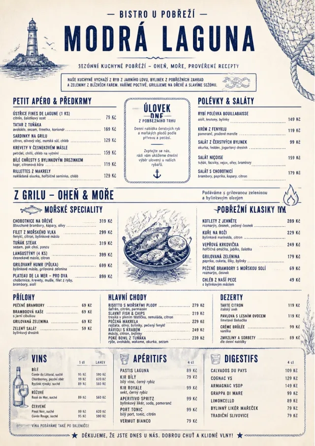 Coastal Regional french-menu menu template preview
