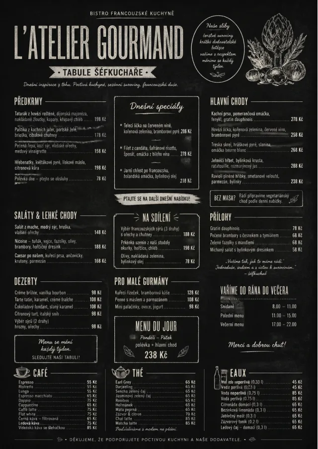 Chef Specials Board french-menu menu template preview