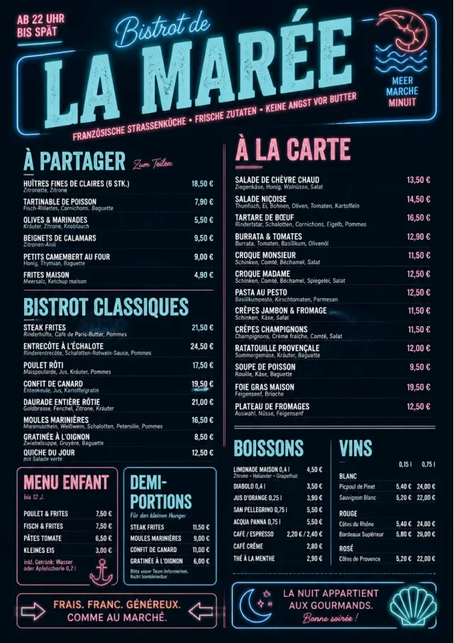 Night Market Neon french-menu menu template preview