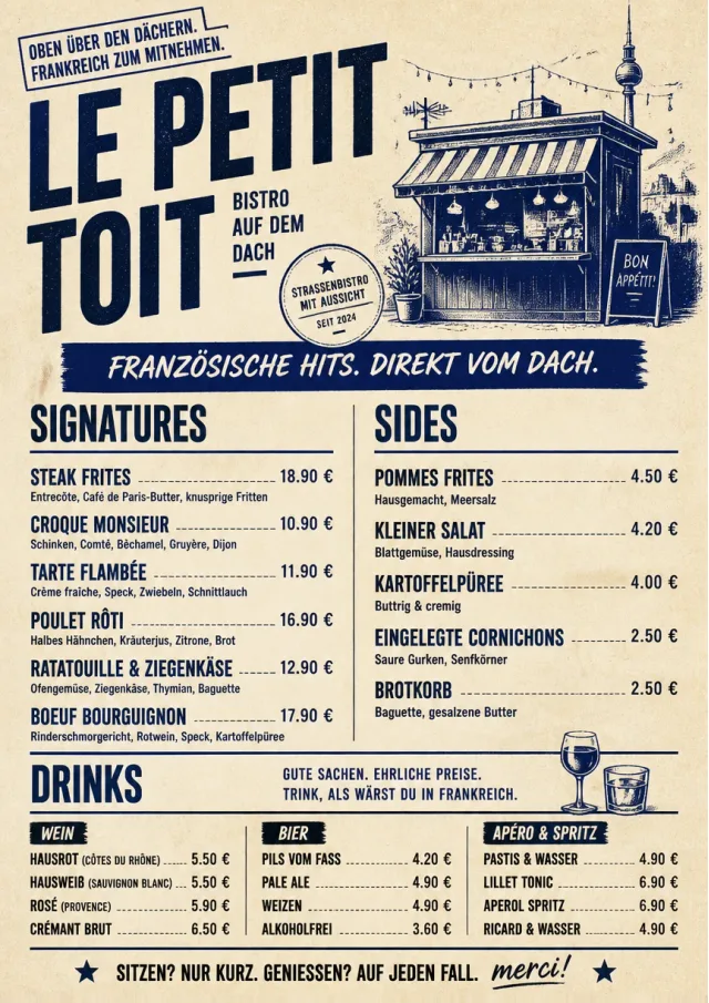 Street Stall Flyer french-menu menu template preview
