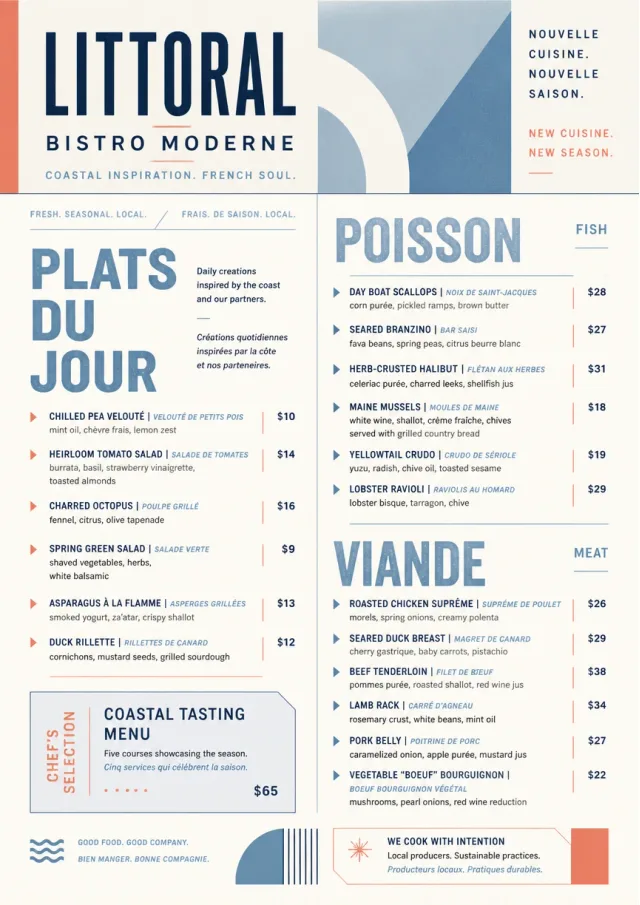 Modern Fusion french-menu menu template preview