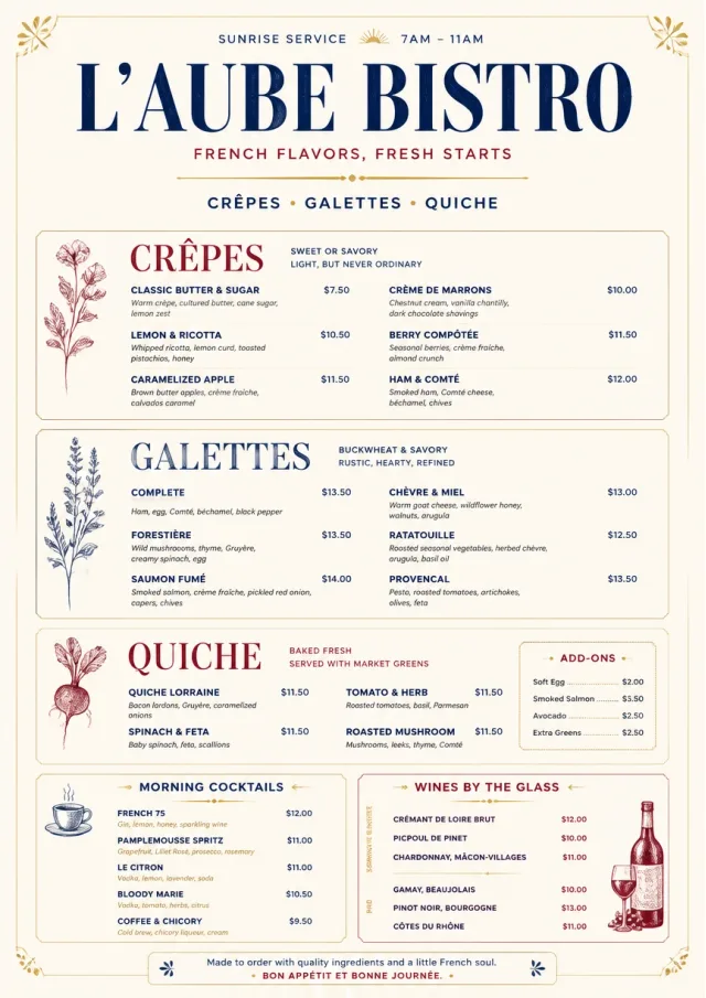 Fine Regional french-menu menu template preview