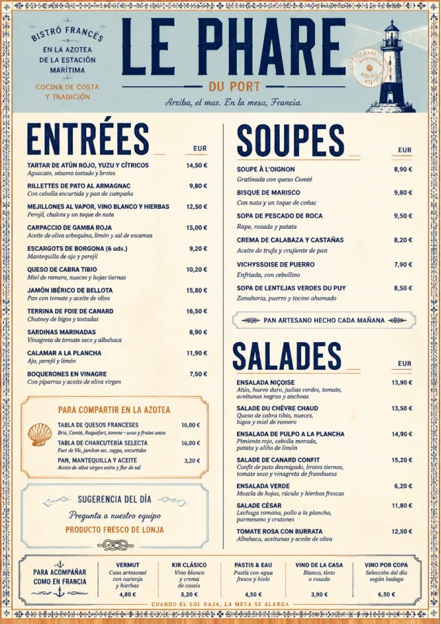 Heritage Tradition french-menu menu template preview