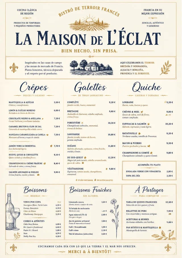 Fine Regional french-menu menu template preview