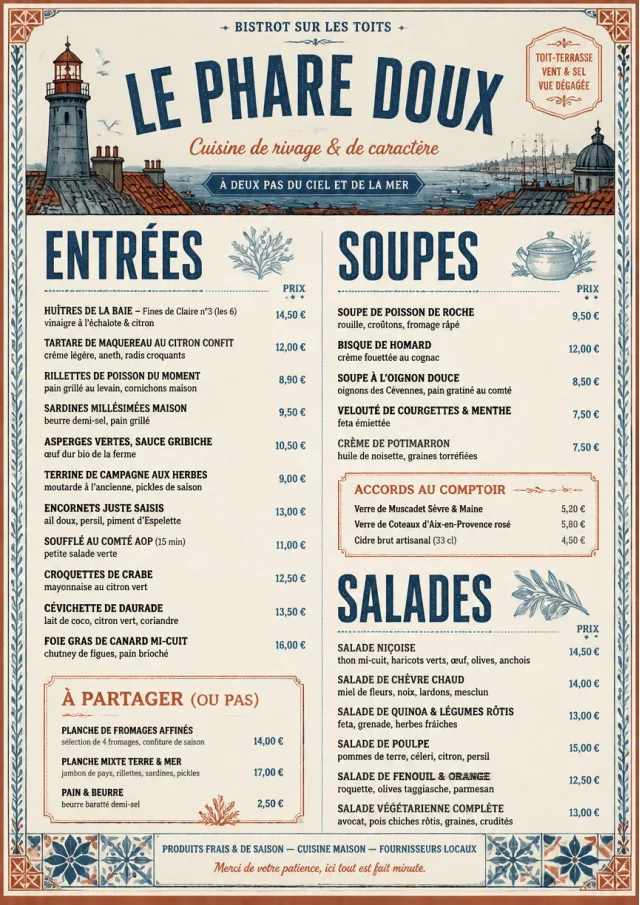 Heritage Tradition french-menu menu template preview