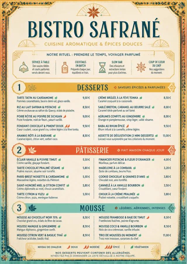 Spice Market Bold french-menu menu template preview