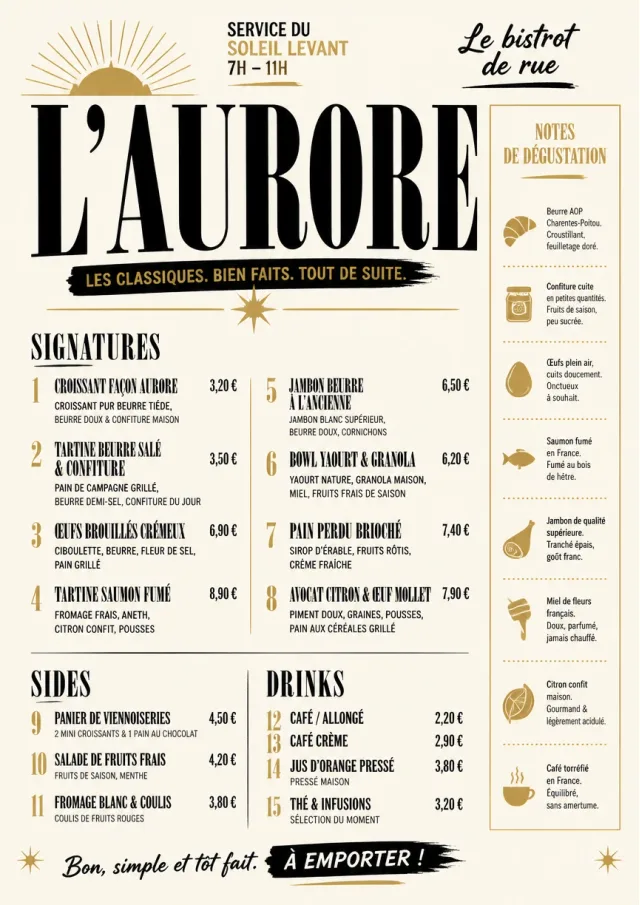 Street Stall Flyer french-menu menu template preview
