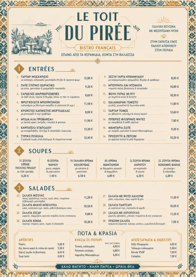 Heritage Tradition french-menu menu template preview