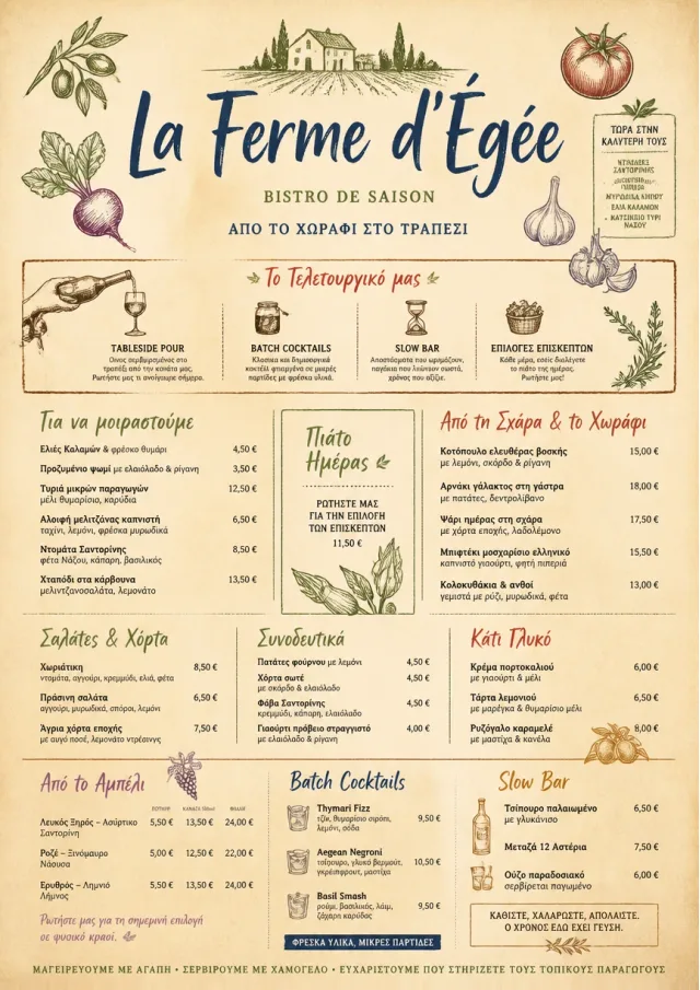 Farm Table Rustic french-menu menu template preview
