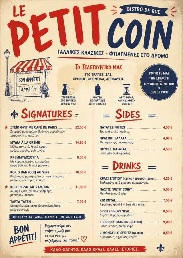 Street Stall Flyer french-menu menu template preview