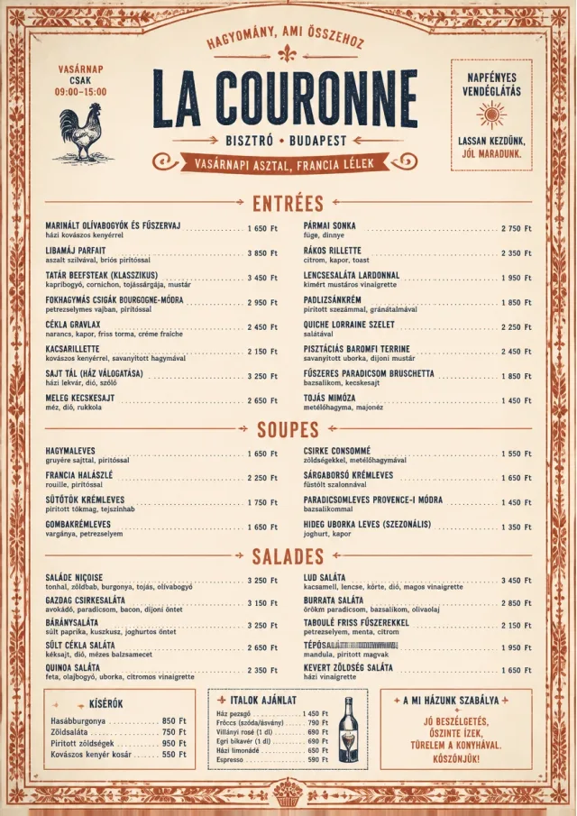 Heritage Tradition french-menu menu template preview