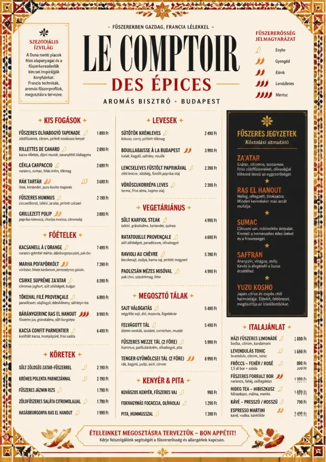 Spice Market Bold french-menu menu template preview
