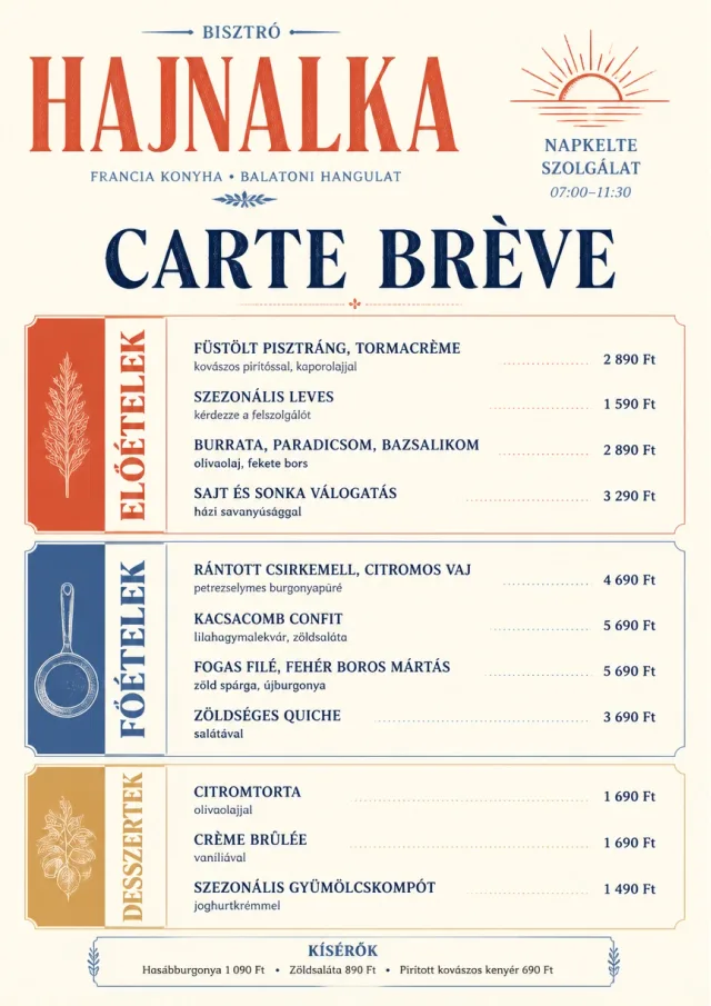 Chef Carte Brève french-menu menu template preview