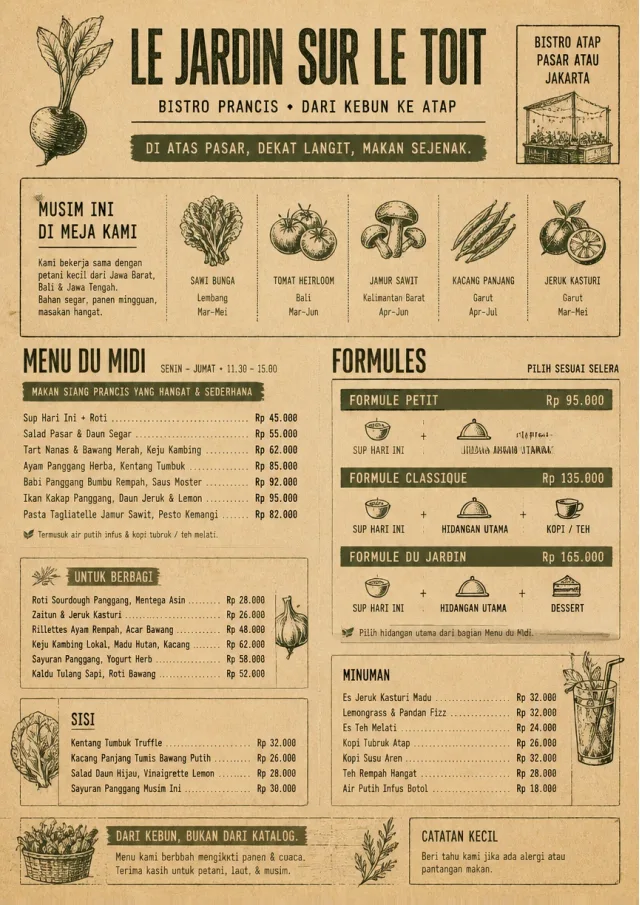 Farm Table Rustic french-menu menu template preview