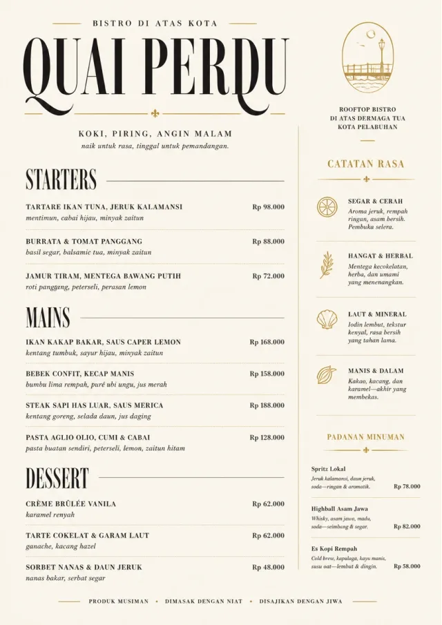 Chef Carte Brève french-menu menu template preview