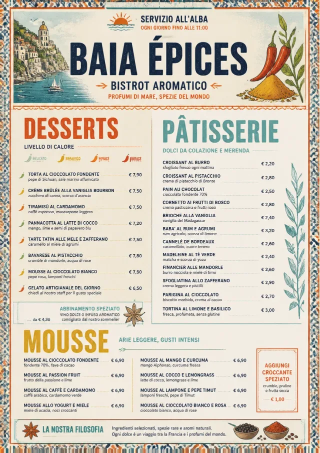 Spice Market Bold french-menu menu template preview