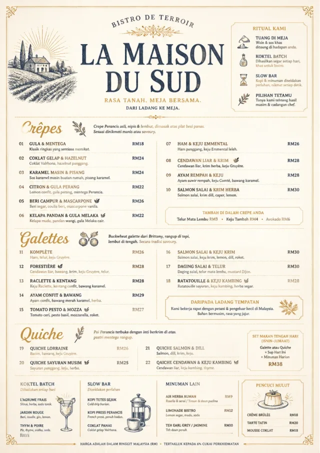 Fine Regional french-menu menu template preview