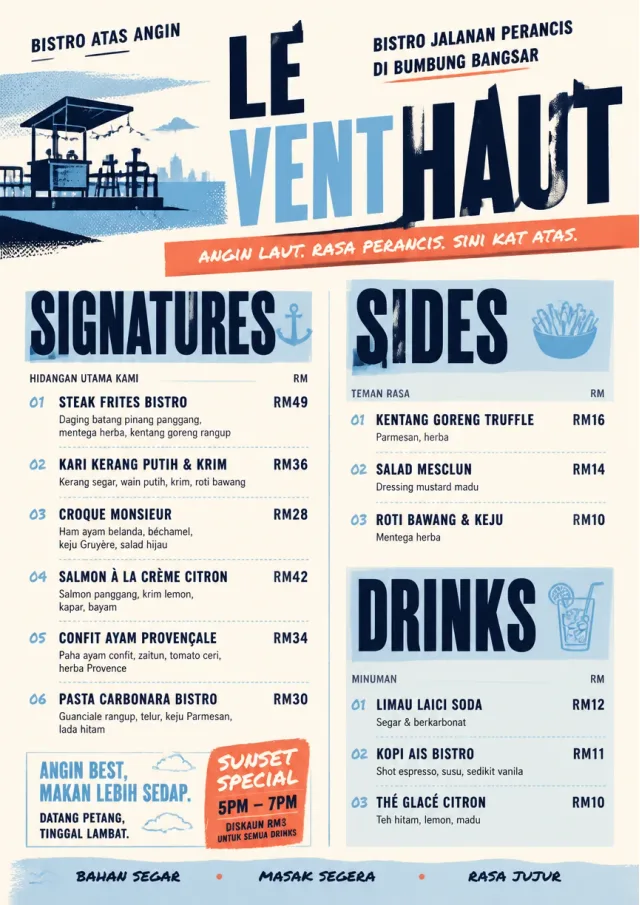 Street Stall Flyer french-menu menu template preview