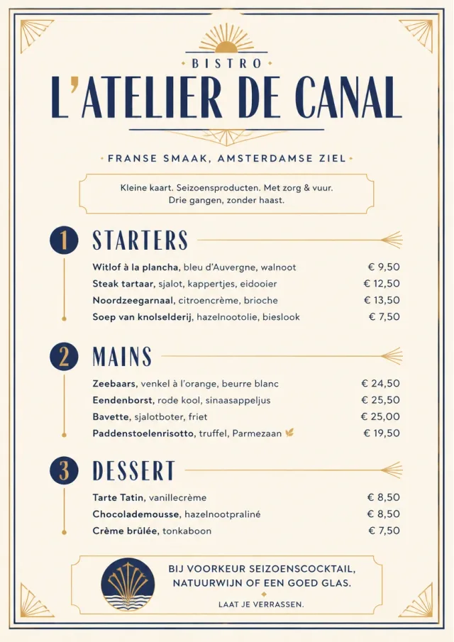 Chef Carte Brève french-menu menu template preview