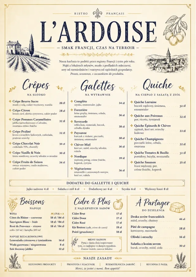Fine Regional french-menu menu template preview