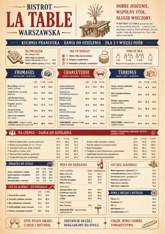 Family Style Feast french-menu menu template preview