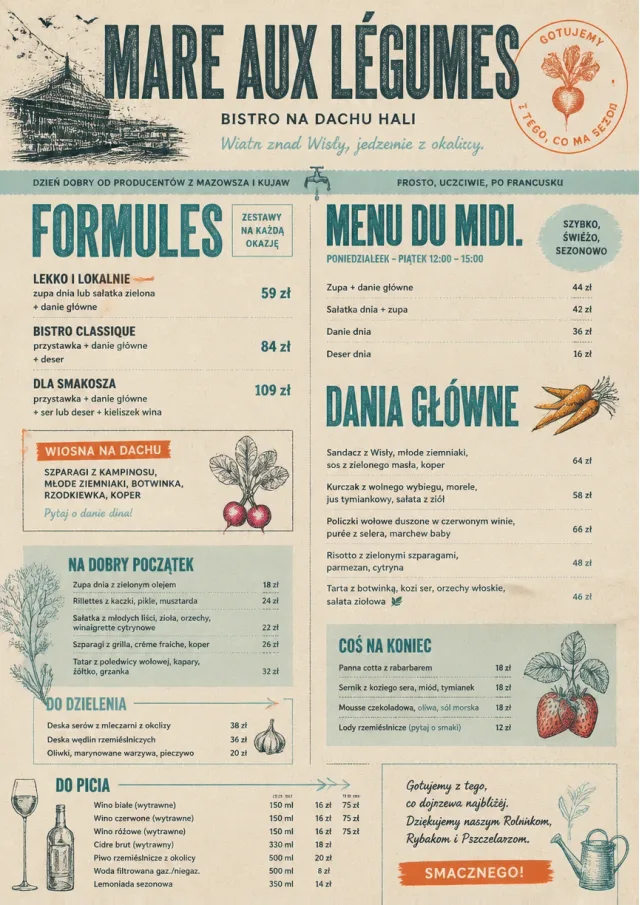 Farm Table Rustic french-menu menu template preview