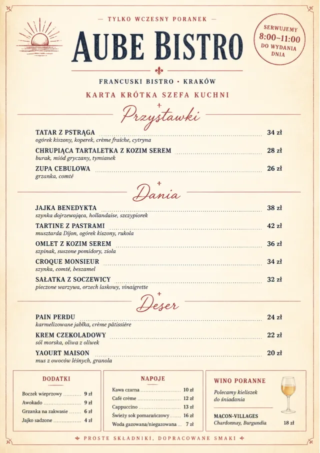 Chef Carte Brève french-menu menu template preview