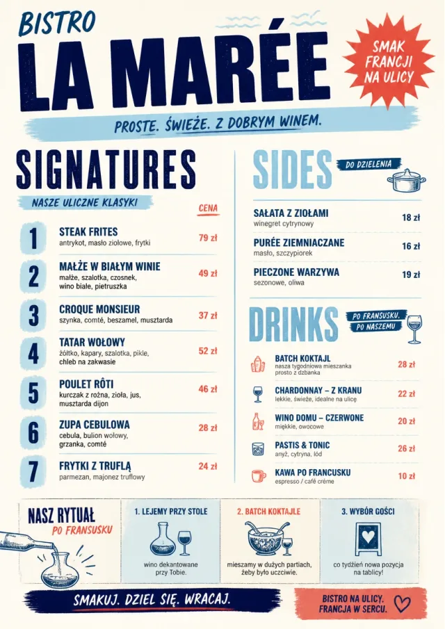 Street Stall Flyer french-menu menu template preview