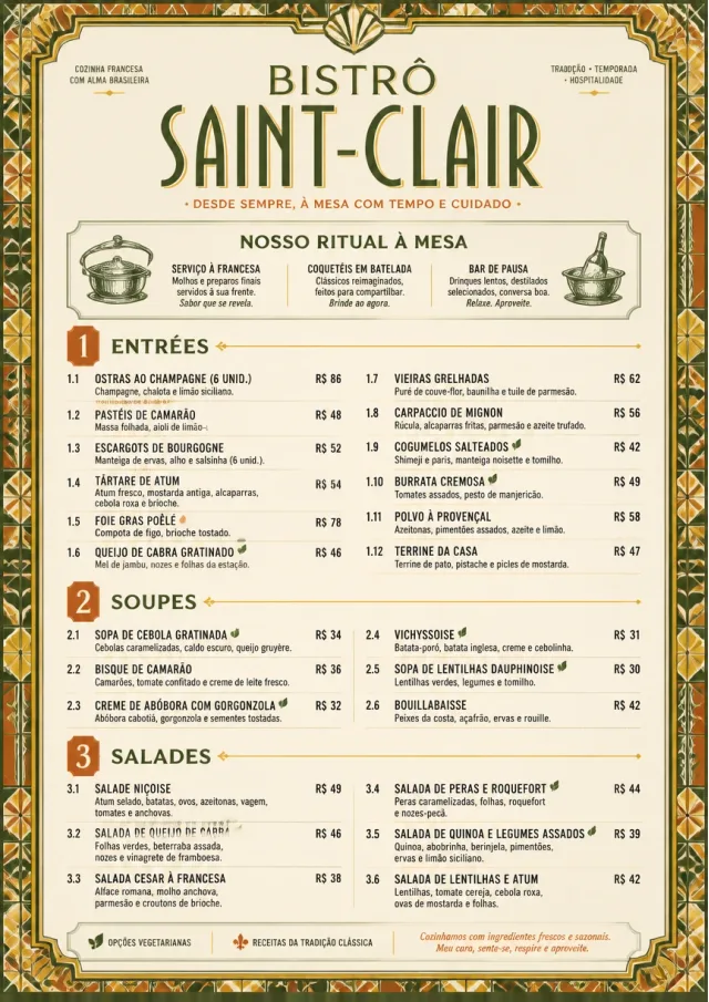 Heritage Tradition french-menu menu template preview