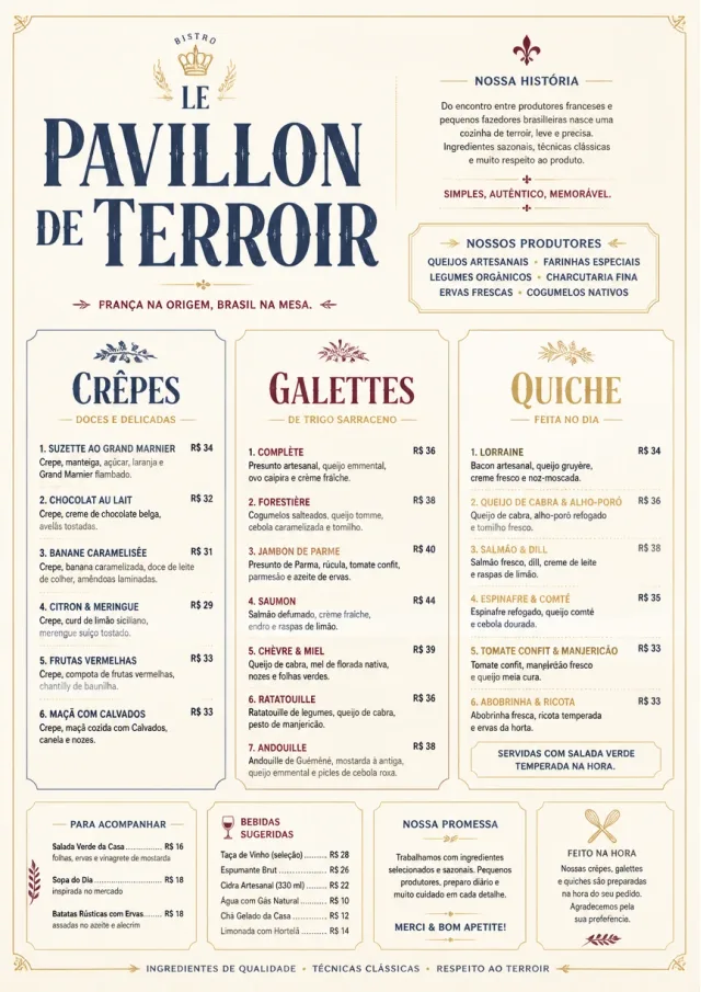 Fine Regional french-menu menu template preview