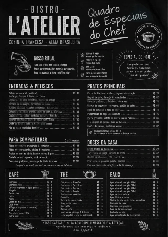 Chef Specials Board french-menu menu template preview