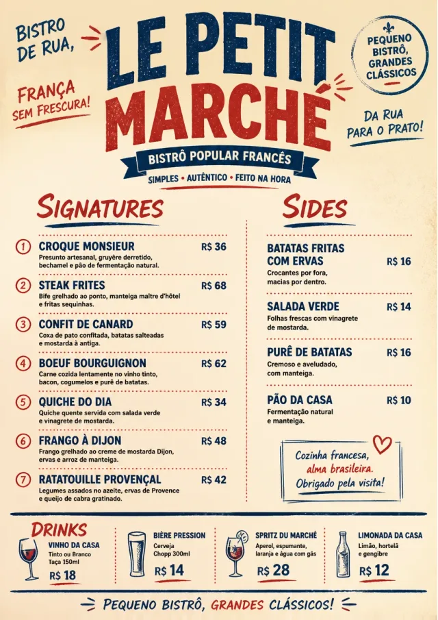 Street Stall Flyer french-menu menu template preview