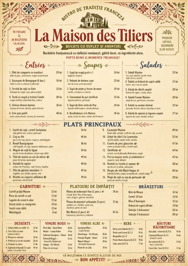 Heritage Tradition french-menu menu template preview