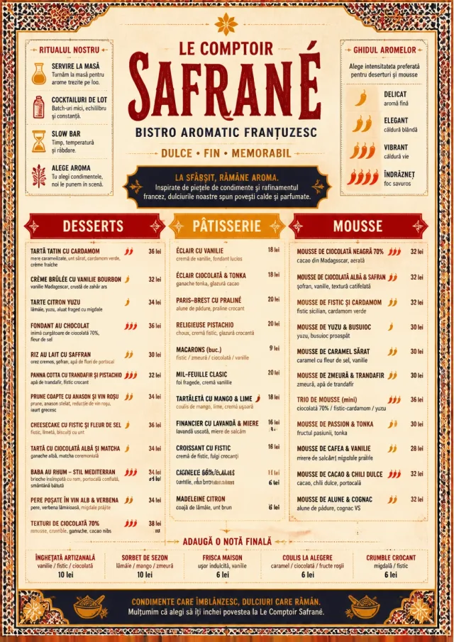 Spice Market Bold french-menu menu template preview