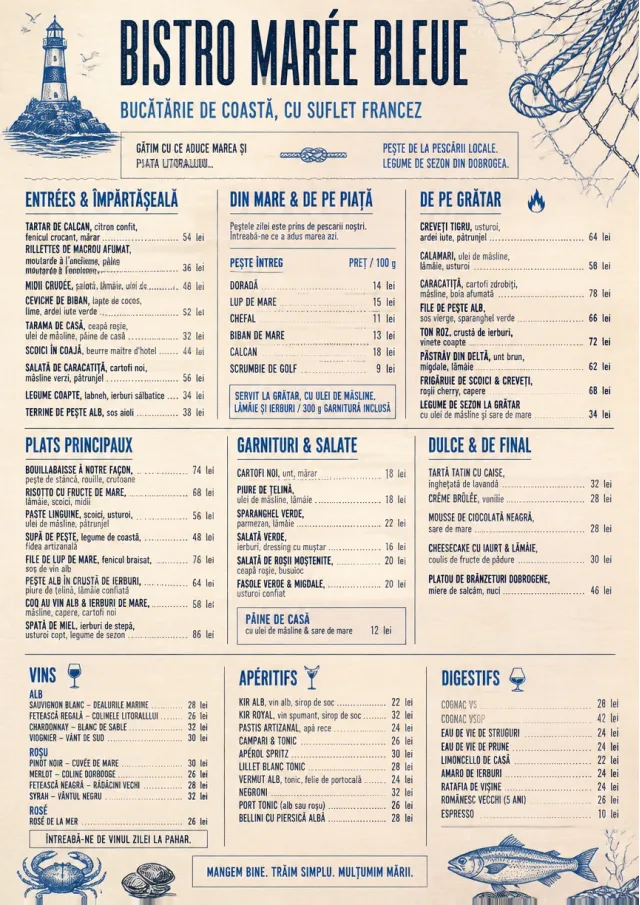 Coastal Regional french-menu menu template preview