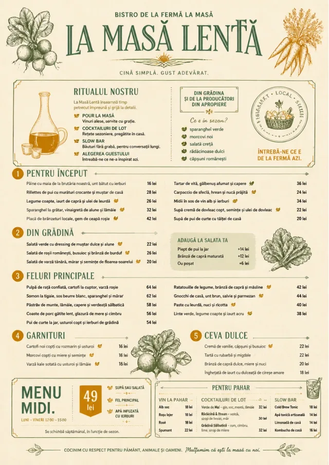 Farm Table Rustic french-menu menu template preview