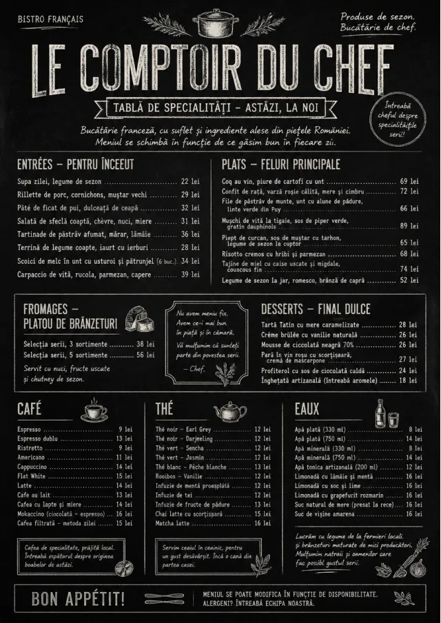 Chef Specials Board french-menu menu template preview