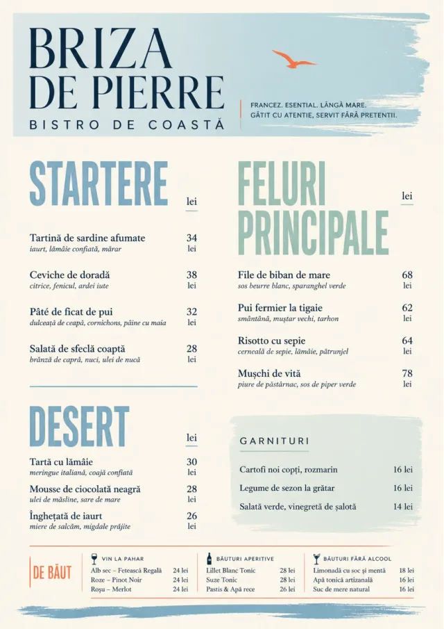 Chef Carte Brève french-menu menu template preview