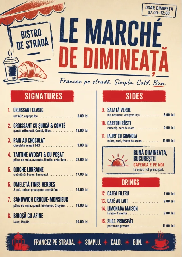 Street Stall Flyer french-menu menu template preview