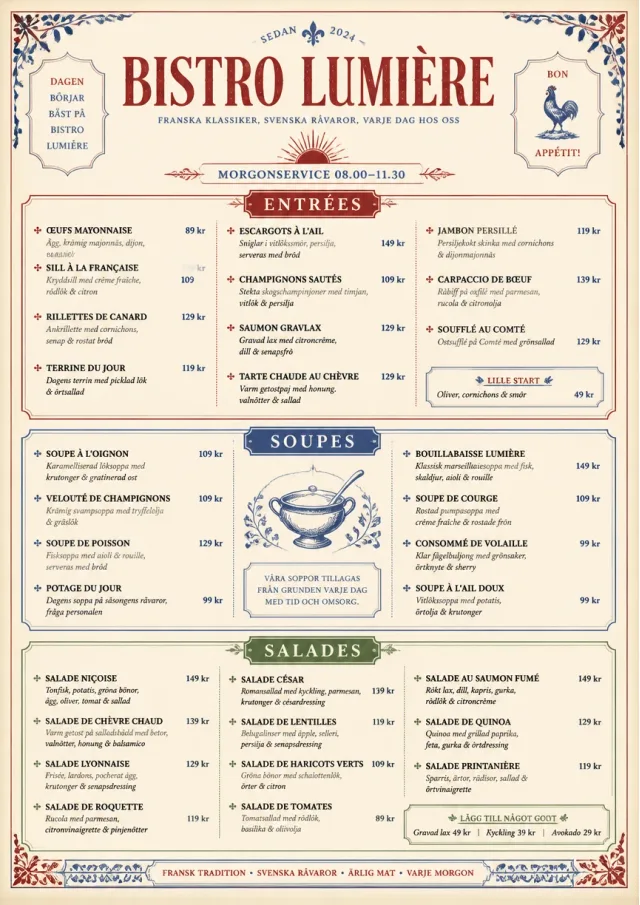 Heritage Tradition french-menu menu template preview